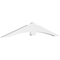 Ekena Millwork Archdale Architectural Grade PVC Gable Bracket, 72"W x 12"H x 2"D x 6"F, 4/12 Pitch GBP072X12X0206ARC00 - alternate 1